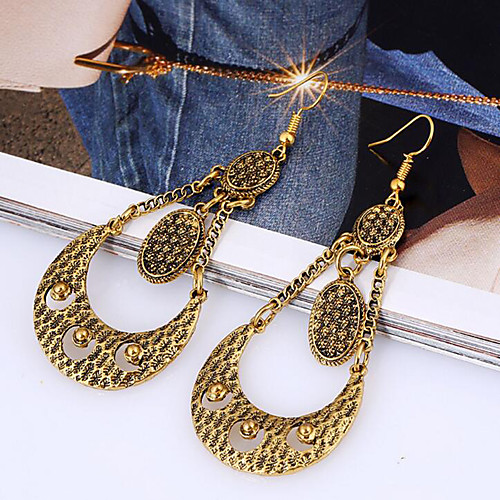 

Women's Drop Earrings Retro Alphabet Shape Vintage Earrings Jewelry Gold / Silver For Daily 1 Pair