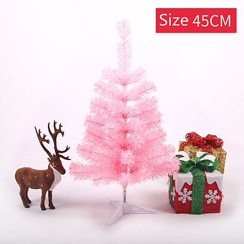 

Ёлочка искусственная 60см с пластиковой подставкой для украшения рождественской вечеринки дома (розовая)