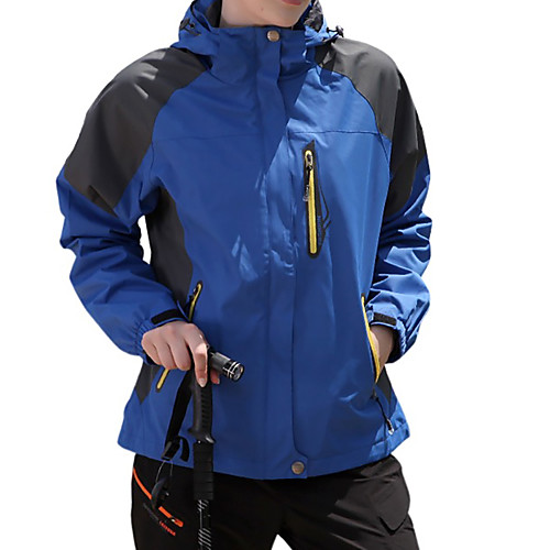 

Women's Hiking Jacket Winter Outdoor Patchwork Waterproof Windproof Warm Soft Jacket Top Camping / Hiking / Caving Traveling Violet / Fuchsia / Royal Blue / Red / Blue