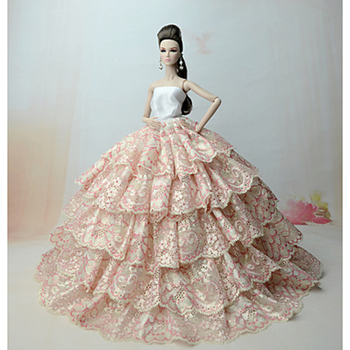 

Платье куклы Вечеринка Для Barbie Кружева Кружево органза Платье Для Девичий игрушки куклы