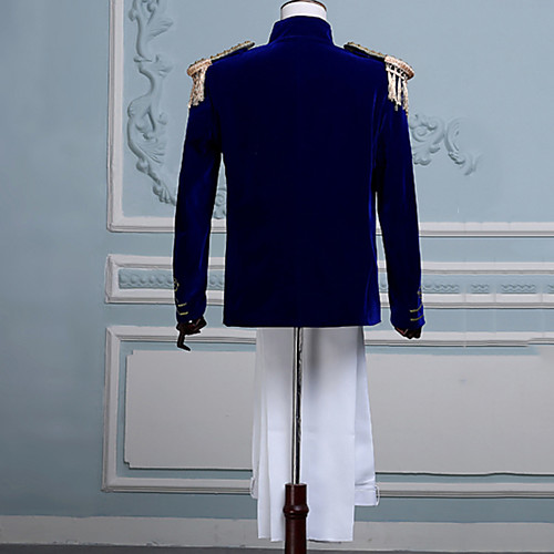 фото Принц ретро средневековый пальто брюки инвентарь маскарад муж. костюм синий винтаж косплей для вечеринок длинный рукав брючный Lightinthebox