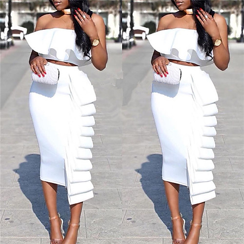 

Women's Sheath Dress - Solid Colored Black White S M L XL