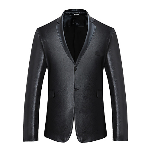 

Men's Blazer Peaked Lapel Polyester Gold / Silver / Black