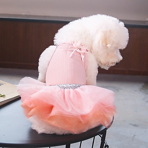 

Dogs Dress Dog Clothes Black Pink Costume Polyster Solid Colored Wedding XS S M L XL