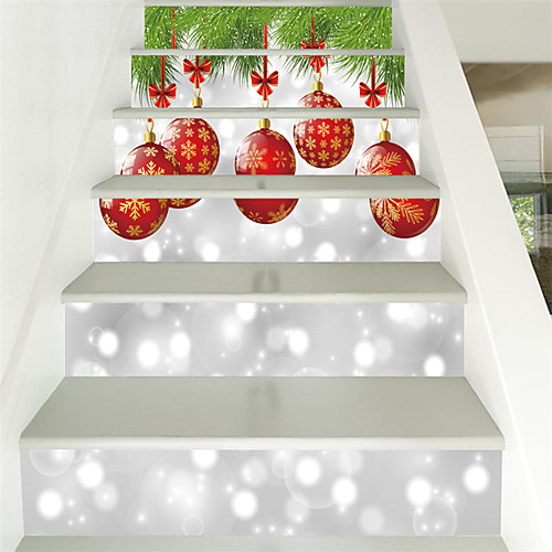 фото Лестница из елки и колокольчика с отделкой для дома и плоской стеной с рождественским украшением (размер 100 18 6 штук) Lightinthebox