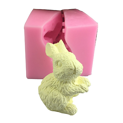 

1 pcs3d трехмерное моделирование милый маленький кролик мыло силиконовые формы мороженое мусс торт плесень ароматерапия декоративные предметы интерьера