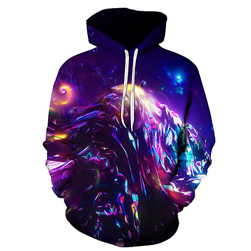 

Men's Casual / Basic Hoodie - 3D Purple US32 / UK32 / EU40