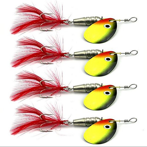

5 pcs Fishing Lures Spoons Metal Bait Sinking Fast Sinking Bass Trout Pike Sea Fishing Freshwater Fishing Lure Fishing Feather Metal / General Fishing