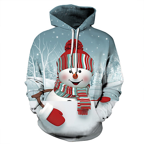 

Men's Casual / Christmas Hoodie - Print White US34 / UK34 / EU42