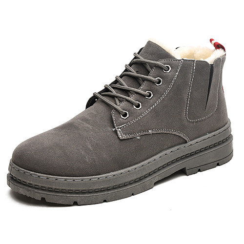

Муж. Армейские ботинки Замша Зима На каждый день / Английский Ботинки Для прогулок Сохраняет тепло Черный / Коричневый / Серый