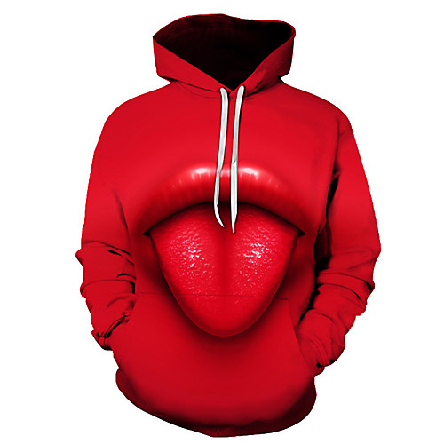 

Men's Basic Hoodie - 3D Red US34 / UK34 / EU42