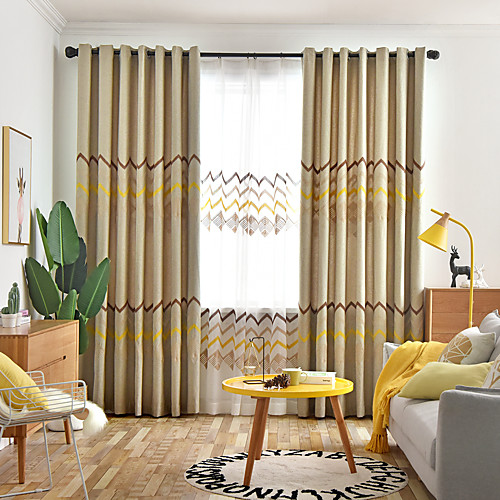 

две панели европейский минималистский стиль льняная вышивка шторы гостиная спальня столовая детская комната шторы