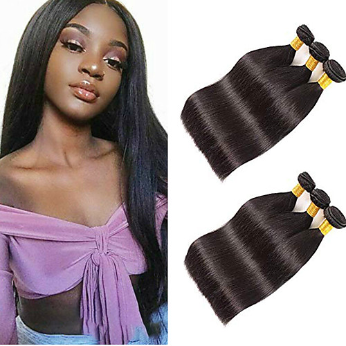 

6 Bundles Brazilian Hair Straight Human Hair Bundle Hair One Pack Solution Human Hair Extensions 8-28 inch Natural Color Human Hair Weaves Extention Best Quality Hot Sale Human Hair Extensions / 8A