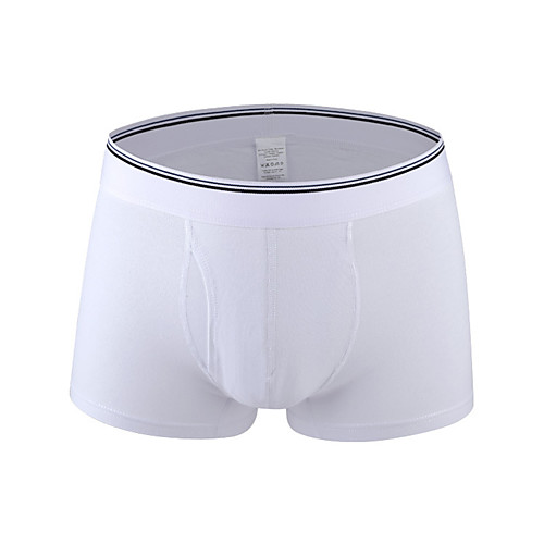 

Men's Basic Boxers Underwear - Plus Size 1 Piece Mid Waist Black Light gray White M L XL