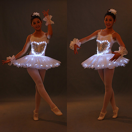 

Ballet LED Layered Tutu Bubble Skirt Under Skirt Women's Girls' Kid's Tulle Costume White / Blushing Pink / Blue Vintage Cosplay Party Halloween Performance Princess / Dress / Dress