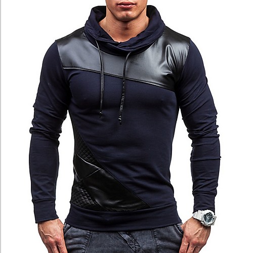 

Men's Casual Hoodie - Color Block Black US32 / UK32 / EU40