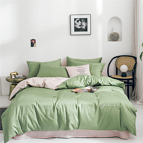 

Пододеяльник наборы Однотонный Хлопок Вышивка 4 предметаBedding Sets