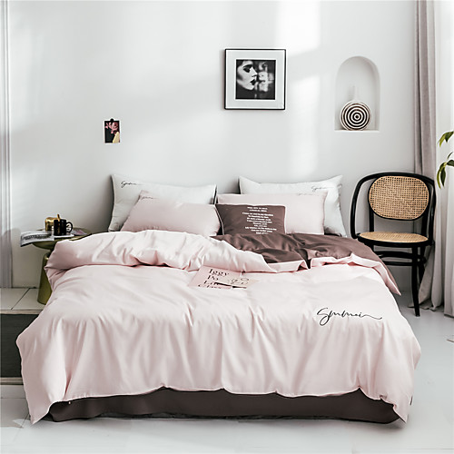 

Пододеяльник наборы Однотонный Хлопок Вышивка 4 предметаBedding Sets