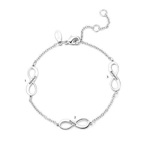 

Personalized Customized Bracelet Number Gift Daily Holiday 1pcs Silver / Laser Engraving