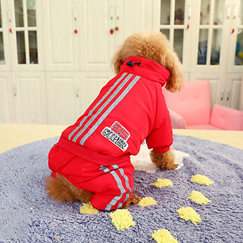 фото Собаки инвентарь зима одежда для собак сохраняет тепло белый красный синий костюм полиэстер геометрический принт праздник веселая хэллоуин xs s m l xl lightinthebox