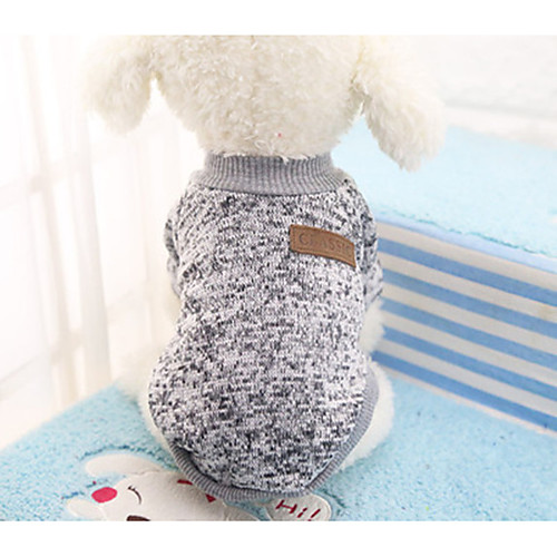 фото Кошка собака свитера одежда для собак контрастных цветов серый кофейный хлопок костюм назначение весна & осень зима жен. мода Lightinthebox