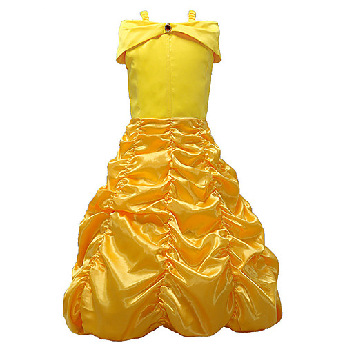 

Princess Belle Dress Cosplay Costume Masquerade Girls' Movie Cosplay Cosplay Halloween Yellow Dress Halloween Children's Day Masquerade Poly / Cotton Blend