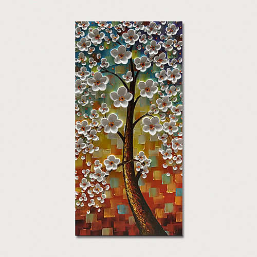 

Oil Painting Hand Painted - Floral / Botanical Modern Stretched Canvas