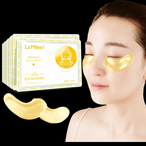 

10packs10pairs LAMILEE Gold Aquagel Collagen Eye Mask Ageless Sleep Mask Eye Patches Dark Circles Face Skin Care Whitening