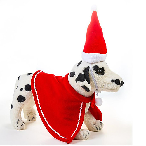 фото Грызуны собаки коты шляпы, колпаки, банданы одежда для собак однотонный рождество красный ткань костюм назначение ши-тцу пудель чихуахуа осень зима хэллоуин рождество Lightinthebox