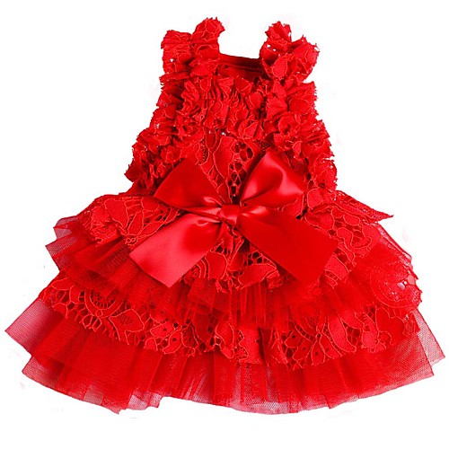 

Dog Dress Dog Clothes Red Pink Costume Polyster Solid Colored Wedding XS S M L XL