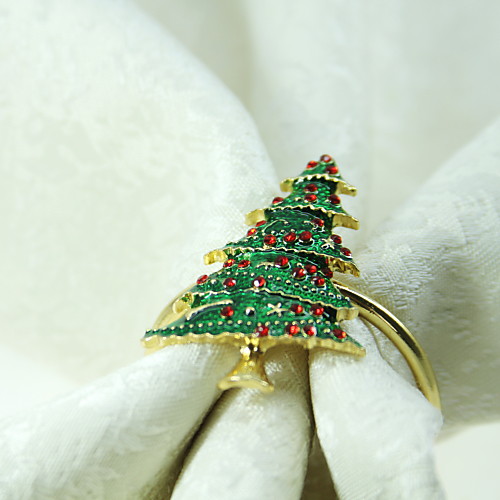 

Classic Arylic Round Napkin Ring Patterned Christmas Flower Halloween Table Decorations 6 pcs