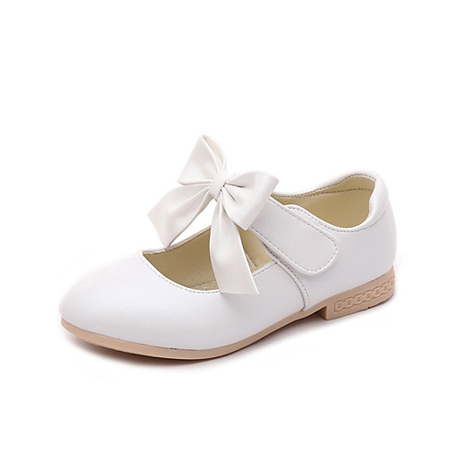 

Girls' Comfort / Flower Girl Shoes / Children's Day PU Flats Little Kids(4-7ys) / Big Kids(7years ) Bowknot White / Pink / Gold Spring / Fall / Party & Evening / TR