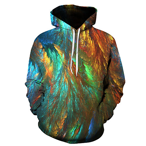 

Men's Casual / Basic Hoodie - 3D Rainbow US32 / UK32 / EU40