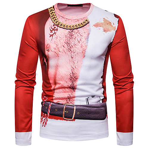 

Men's Party Daily Street chic T-shirt - 3D Print Red