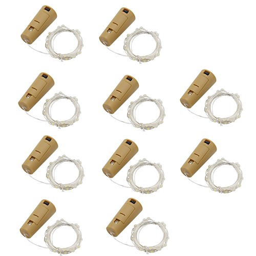 

10pcs 15LED 1.5M Wire Bottle Stopper String Lights for Glass Craft Bottle Fairy Valentines Wedding Decoration Party
