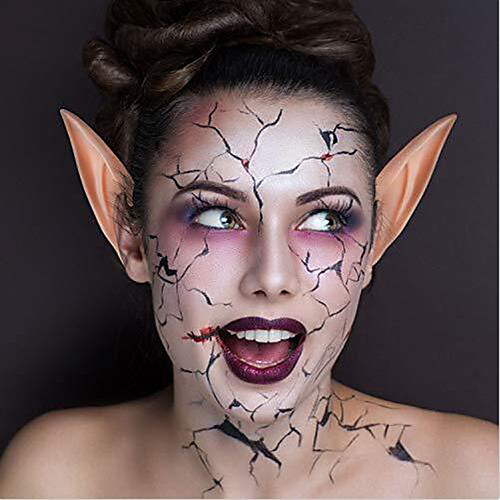 

1 пара хэллоуин латекс эльф уши косплей маски фея гоблин природа цвет