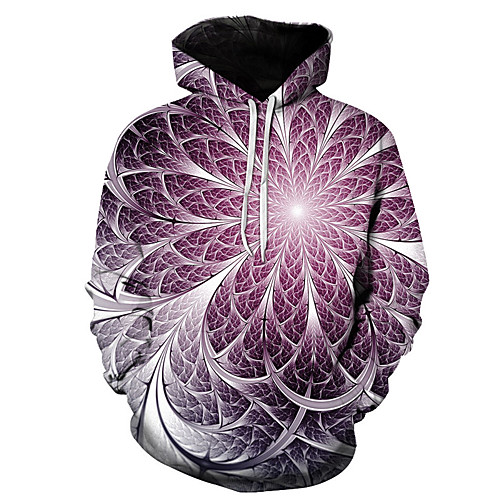 

Men's Casual Hoodie - 3D Purple US32 / UK32 / EU40