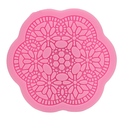 

Классический довольно DIY кружева цветочные узоры круглый фондант силиконовые формы инструменты для украшения торта