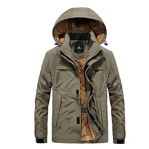 

Men's Solid Colored Parka, Polyester Black / Army Green / Royal Blue US32 / UK32 / EU40 / US34 / UK34 / EU42 / US36 / UK36 / EU44