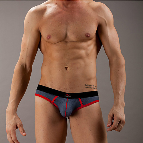

Men's Basic G-string Underwear Mid Waist Black Light Blue White S M L