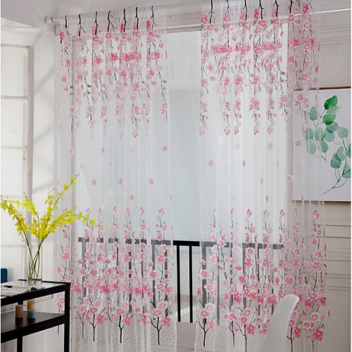 

Цветы Прозрачный 1 панель Прозрачный Девочки Curtains