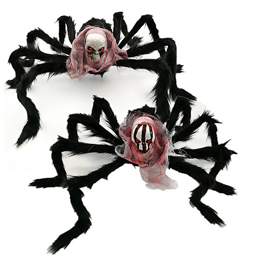 

супер большой плюшевый паук из проволоки и плюшевый черный стиль для украшения партии или хэллоуина 1 шт