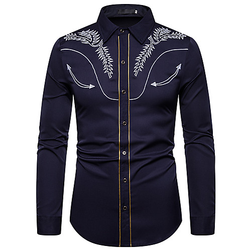 

Men's Daily Shirt - Graphic Embroidered Black