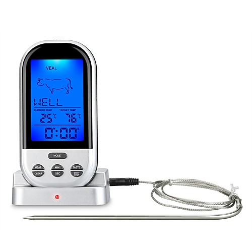 

Беспроводной термометр для приготовления пищи жк-барбекю таймер цифровой зонд термометр для мяса манометр кухня кухонные принадлежности