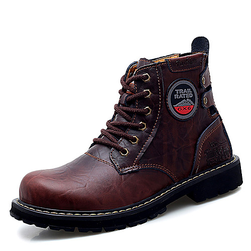 

Муж. Fashion Boots Наппа Leather Весна / Наступила зима Классика / Английский Ботинки Для прогулок Нескользкий Ботинки Черный / Темно-коричневый