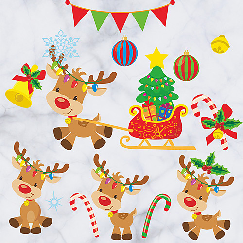 

Декоративные наклейки на стены - Простые наклейки / Праздник стены стикеры Рождество Детская
