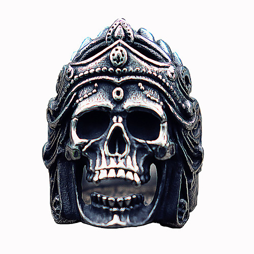 

Men's Ring 1pc Black Alloy irregular Vintage Ethnic Fashion Daily Jewelry Vintage Style Skull