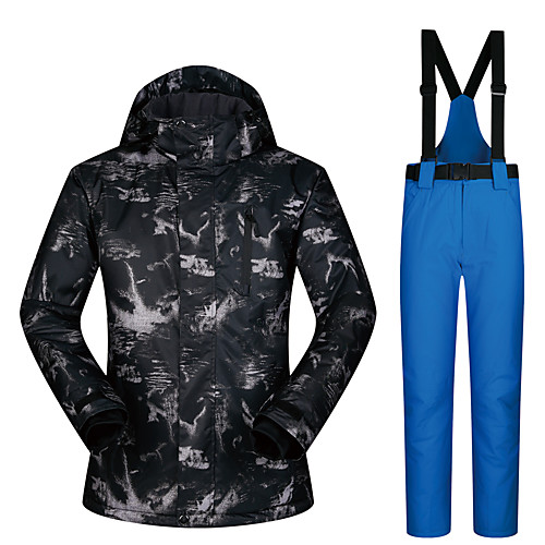 фото Mutusnow муж. лыжная куртка и брюки водонепроницаемость с защитой от ветра теплый катание на лыжах сноубординг зимние виды спорта полиэстер наборы одежды одежда для катания на лыжах Lightinthebox