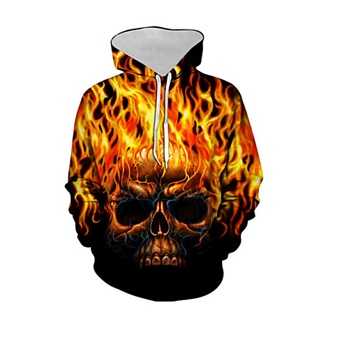 

Men's Plus Size Basic Hoodie - 3D Hooded Yellow S