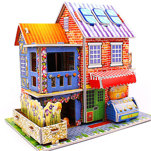 

3D Puzzle Jigsaw Puzzle Model Building Kit Famous buildings House DIY Hard Card Paper Classic Anime Cartoon Kid's Unisex Toy Gift